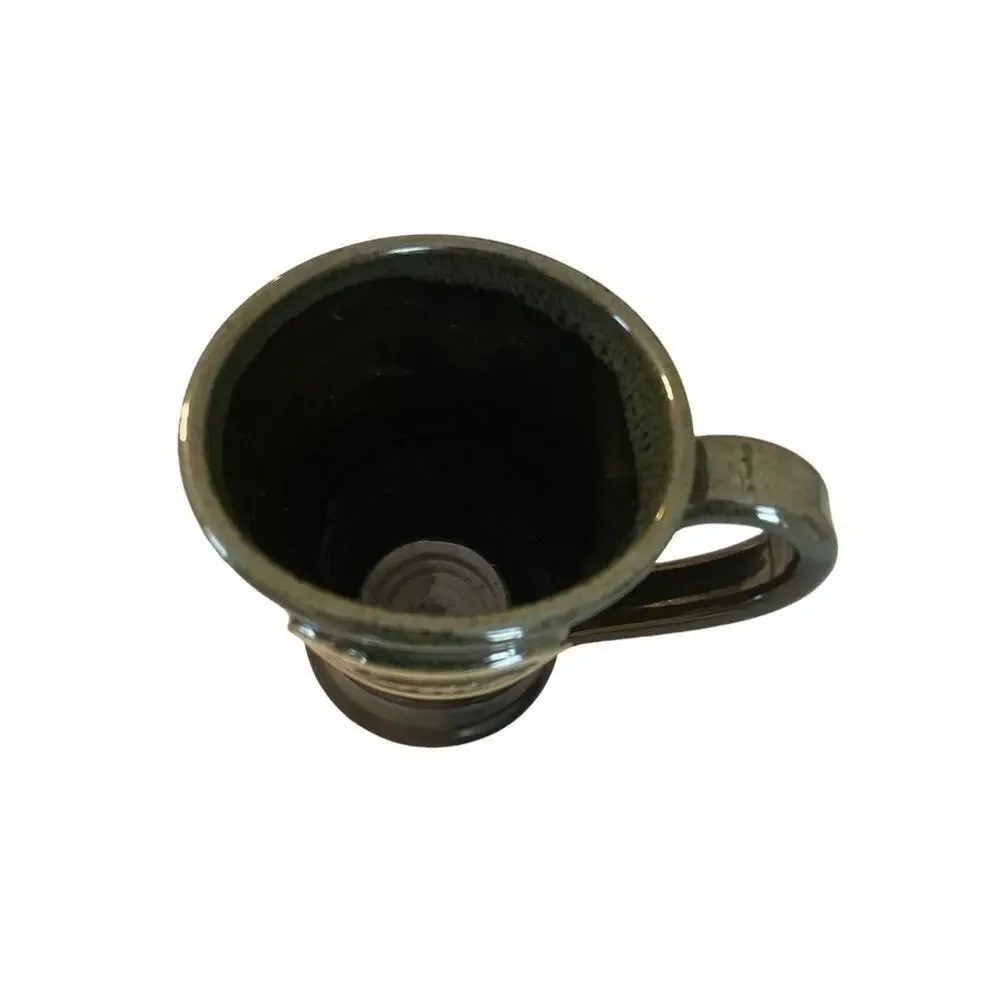 Pennsylvania “HOME” Ceramic Dark Green Stonewear Coffee Mug EUC Made in USA